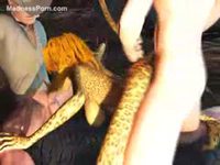 Sexy leopard getting double teamed in this high quality hardcore animated movie